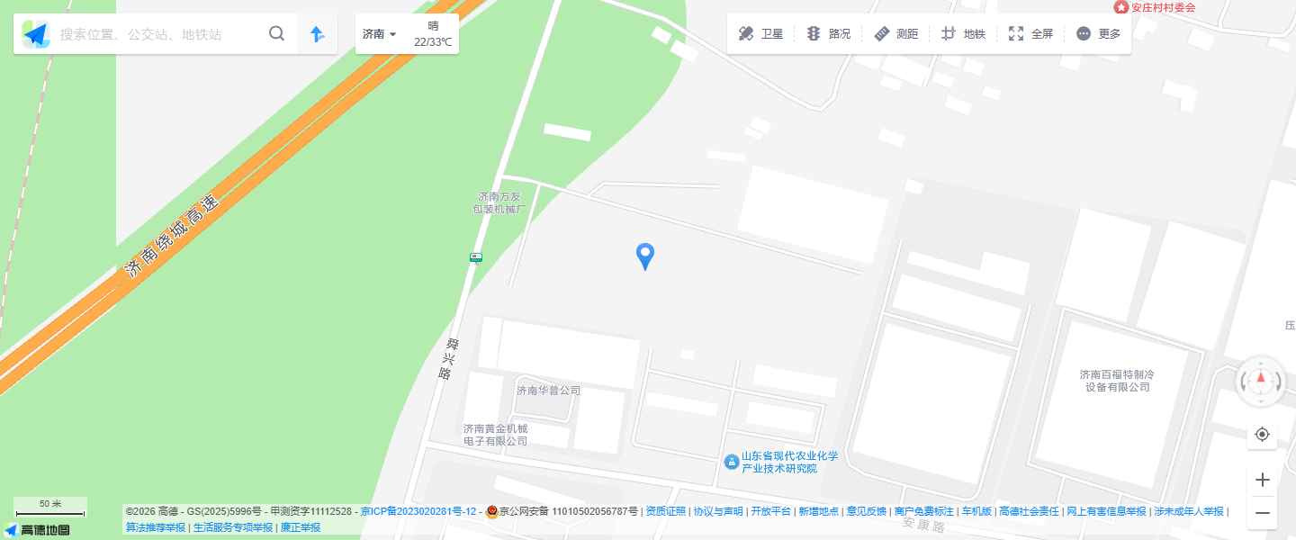 山东茂远化工有限公司位置地图(济南市天桥区新材料产业园)